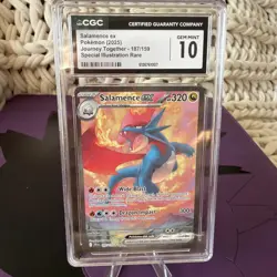 CGC 10 Salamence ex 187/159 SIR Journey Together Pokemon Card GEM MINT - Image 1