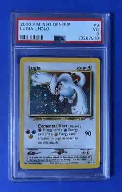 2000 Pokemon Neo Genesis Lugia Holo #9 PSA 3 VG - Image 1