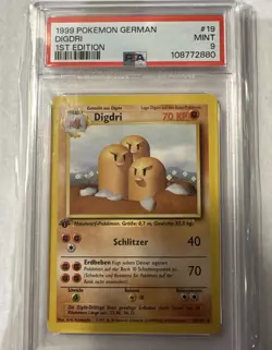 DIGDRI 1ST EDITION POKEMON GERMAN 1999 19 PSA 9, Classic Pokemon - Image 1