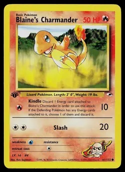 Pokemon Card - Blaine's Charmander Gym Heroes 61/132 Common 1st Edition - Image 1