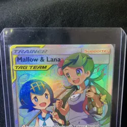 Pokemon Cosmic Eclipse Mallow & Lana Tag Team 231/236 Full Art Foil Card NM/M - Image 3