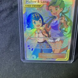Pokemon Cosmic Eclipse Mallow & Lana Tag Team 231/236 Full Art Foil Card NM/M - Image 4