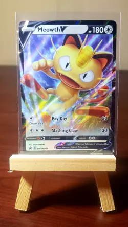 🪙 Pokemon TCG 🐱 Meowth V - SWSH004 | Sword & Shield Black Star Promo NM - Image 1