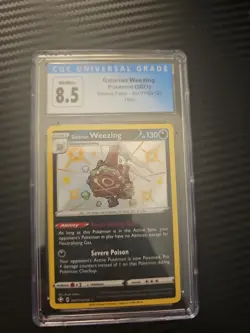 Galarian Weezing CGC 8.5 SV077/SV122 Shining Fates: Shiny Vault Holo Pokemon TCG - Image 1