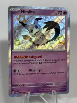 Pokemon TCG Mimikyu 160/091 Scarlet & Violet Paldean Fates SHINY RARE 2024 [NM] - Image 2