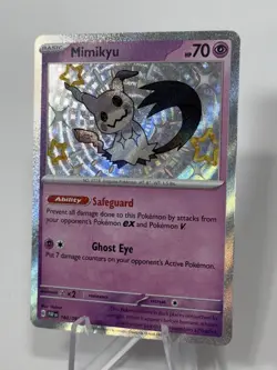 Pokemon TCG Mimikyu 160/091 Scarlet & Violet Paldean Fates SHINY RARE 2024 [NM] - Image 3