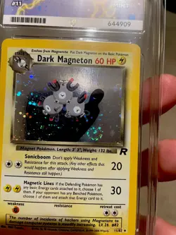 Pokemon TCG - Dark Magneton Team Rocket Holo 11/82 - Graded ACE 9 + SWIRL - Image 3