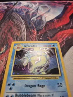 Pokemon TCG Gyarados 6/102 Base Set Unlimited Holo Rare MP - Image 2