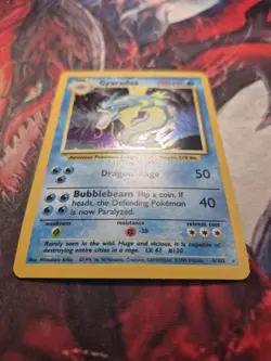 Pokemon TCG Gyarados 6/102 Base Set Unlimited Holo Rare MP - Image 4