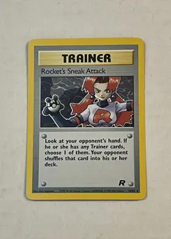 VTG Pokemon TCG Rocket’s Sneak Attack 16/82 Team Rocket Unlimited Holo Rare LP - Image 3
