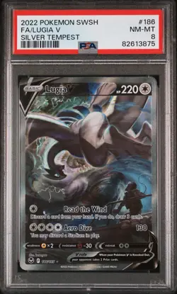 Pokemon TCG Lugia v Alt Art 186/195 Psa 8 - Image 1