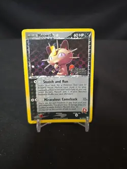 Pokemon Rocket's Meowth- #46/109- EX Team Rocket Returns- Reverse Holo-M/NM. - Image 1