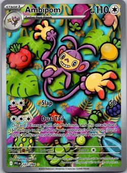 Ambipom #107/094 ME02: Phantasmal Flames Full Art Rare Holo Pokemon NM - Image 1