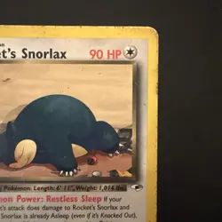 Pokemon TCG Vintage Rocket’s Snorlax Non Holo Rare 33/132 Gym Heroes WotC - Image 3