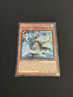 Yugioh Mirror Mage of the Ice Barrier BLTR-EN007 Secret Rare 1st Edition NM - Image 1