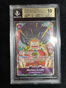 BGS 10 Afro Luffy OP07-073 Promo One Piece Bandai Card Games Fest 25-26 English - Image 1