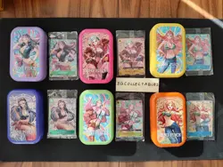 One Piece TCG TS-02 6 Mini Tin Set + All Color Promo Variants (Sealed Cards) - Image 1