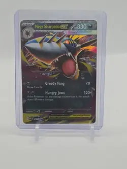 Mega Sharpedo EX 061/094 Full Art NM/M Phantasmal Flames Pokemon Card - Image 1