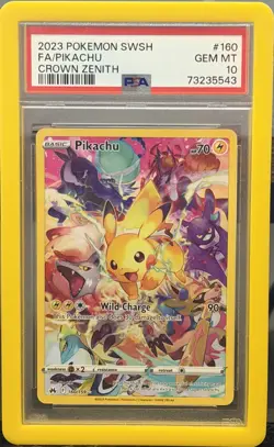 Pokemon TCG Crown Zenith Pikachu 160/159 holo Secret Rare PSA 10 WITH GUARD - Image 1