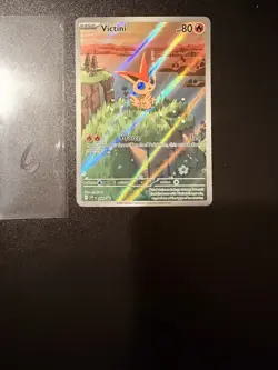 Pokemon TCG Victini SVP 208 Promo Illustration Black Bolt White Flare NM - Image 1