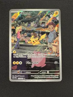 Pokemon TCG Pikachu 173/165 Sv: Scarlet & Violet 151 Illustration Rare Near Mint - Image 1