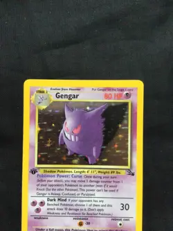 Pokemon Cards: 1st Edition Fossil Rare Holo: Gengar 5/62 - Image 2