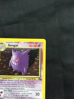 Pokemon Cards: 1st Edition Fossil Rare Holo: Gengar 5/62 - Image 4