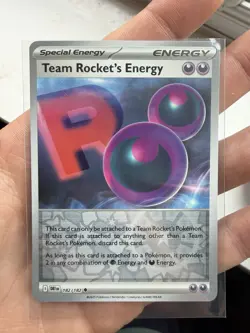 Pokemon Team Rocket's Energy 182/182 Destined Rivals Reverse Holo NM Pack Fresh - Image 1