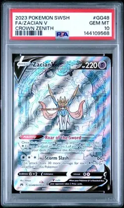 SEQUENTIAL PSA 10 ZACIAN V GG48 & ZAMAZENTA V GG54 CROWN ZENITH POKEMON GEM MINT - Image 2