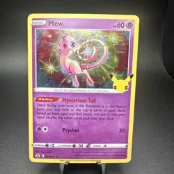 Mew 11/25 Holo Pokemon Celebrations 25th Anniversary Fast Free Shipping - Image 1