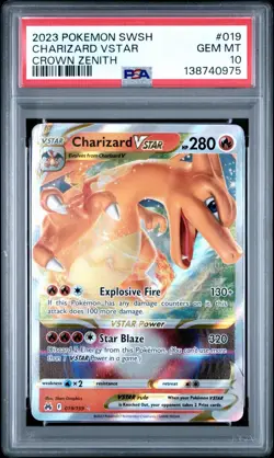 (PSA 10) Pokemon: Crown Zenith – Charizard VSTAR #019 - Image 1