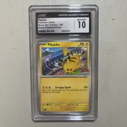 Pikachu 190 Black Star Promo CGC 10 Pokemon TCG SV World Championships -STAMPED- - Image 1