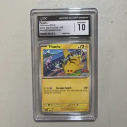 Pikachu 190 Black Star Promo CGC 10 Pokemon TCG SV World Championships -STAMPED- - Image 2