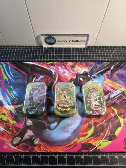 LOT OF 3 Pokemon TCG Prismatic Evolutions Mini Tins! Umbreon, Leafeon, Vaporeon - Image 1