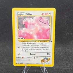 Pokemon TCG Koga's Ditto 10/132 Gym Challenge Holo Rare Basic HP40 - Image 1