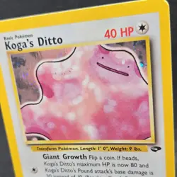 Pokemon TCG Koga's Ditto 10/132 Gym Challenge Holo Rare Basic HP40 - Image 2