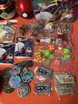 Mixed Pokemon TCG Accessories, Coins, Empty Tins, and Collectibles Bundle Lot - Image 3