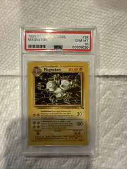 1999 POKEMON FOSSIL #26 MAGNETON PSA 10 - Image 1