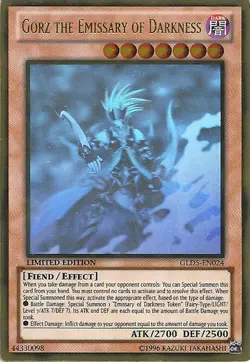 Gorz the Emissary of Darkness - GLD5-EN024 - Ghost/Gold Hybrid Rare - Limited Ed - Image 1