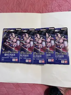 Lot of 5 One Piece TCG The Azure Sea's Seven Sleeved Booster Packs OP-14 EB04 - Image 1
