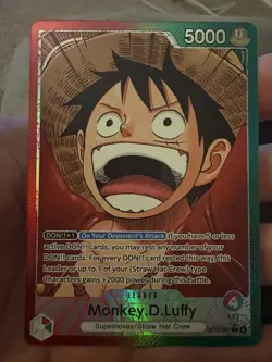 One Piece Carrying On His Will Monkey D. Luffy Alt Art OP13-001 Leader English - Image 1