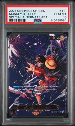 One Piece OP13 - Monkey.D.Luffy SP Alt Art - OP09-119 SEC - PSA 10 - Image 1