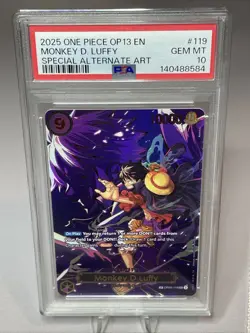 One Piece OP13 - Monkey.D.Luffy SP Alt Art - OP09-119 SEC - PSA 10 - Image 3