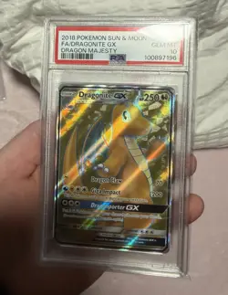 PSA 10 Pokemon TCG Dragonite GX Dragon Majesty Card 67/70 Gem Mint Full Art - Image 2