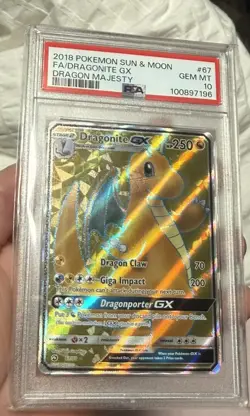 PSA 10 Pokemon TCG Dragonite GX Dragon Majesty Card 67/70 Gem Mint Full Art - Image 4