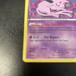 Pokemon TCG Espeon Black & White BW92 Black Star Promo Holo Card Poor Condition - Image 5