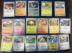 Pokemon 151 Reverse Holo/Normal Cards 17 In Total - Image 1