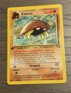 Pokemon TCG 1st Edition Kabuto 50/62 Fossil set Unlimited Common Card WOTC - Image 1
