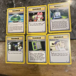 Pokemon TCG Neo Genesis Trainer Lot 6 Cards - Image 1