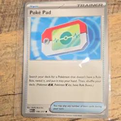 Pokemon Poke Pad Trainer Item Card 198/217 English 2026 TCG Regular - Image 1